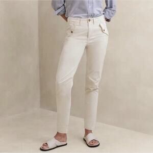 NWT Banana Republic Authentic Chino Girlfriend Pant Cream Size 18